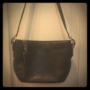 Coach Mini Black Leather Satchel